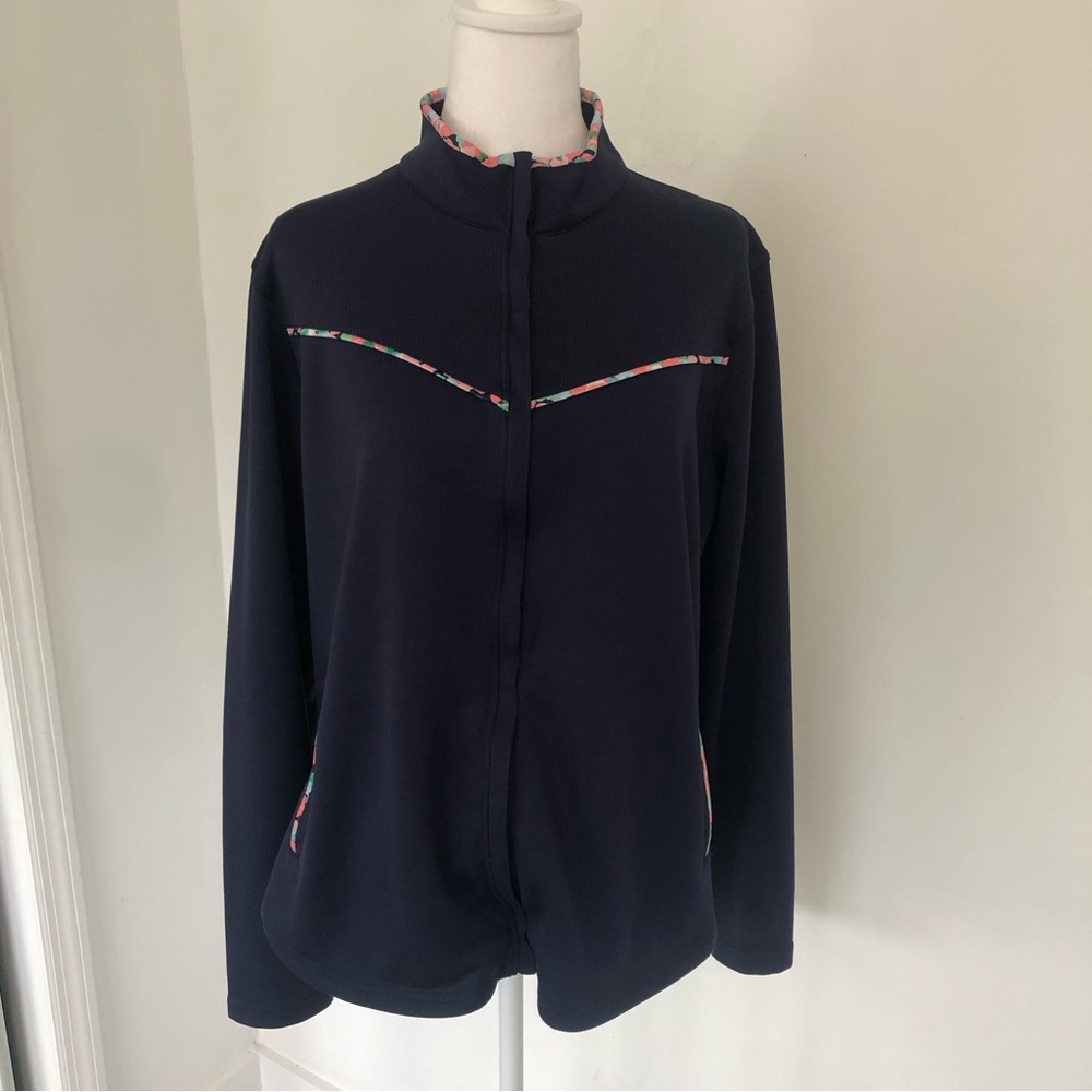 PEBBLE BEACH Dry-Luxe Performance Women’s Navy Full Zip Sweatshirt Sz XL